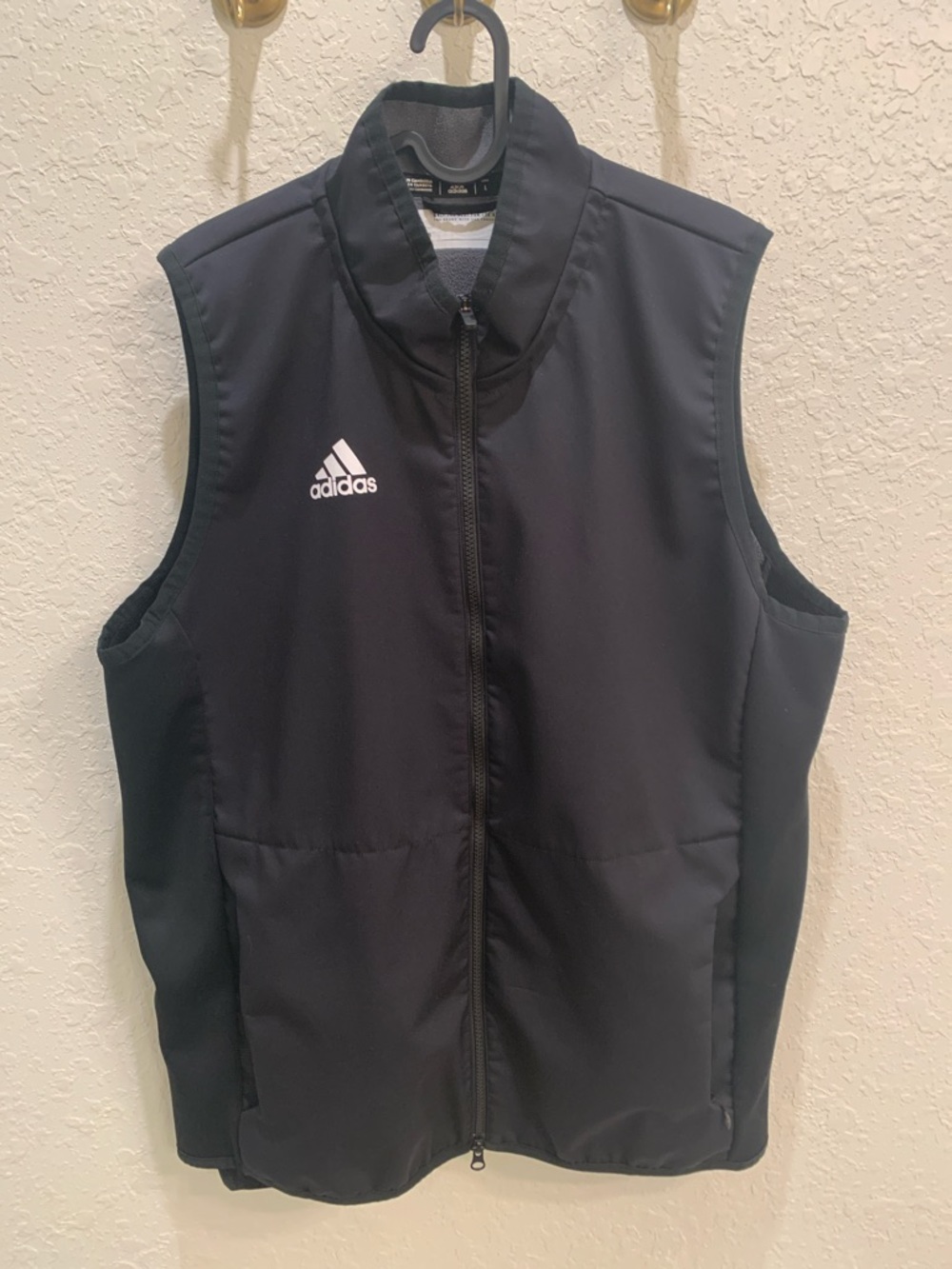 adidas Black Insulated Sleeveless Zip Vest